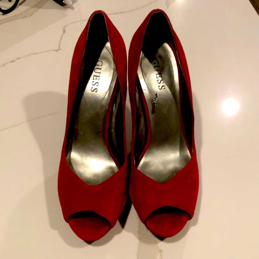 Guess Red Heels size 8 1/2
